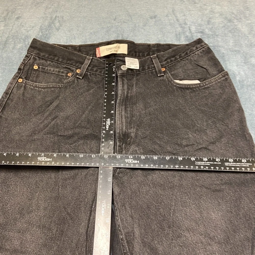 VTG Levi's 560 Jeans Mens 38x30 Black Denim Straight Comfort Fit  Zip Fly